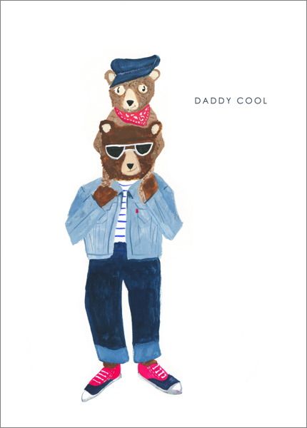 Daddy Cool Fathers Day Greeting Card