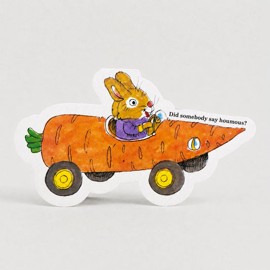 Richard Scarry Carrot Bunny Car Greeting Card