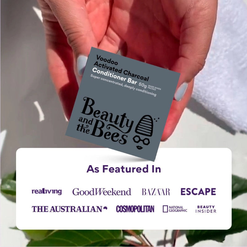 Beauty And The Bees Voodoo Activated Charcoal Conditioner Bar 50gm