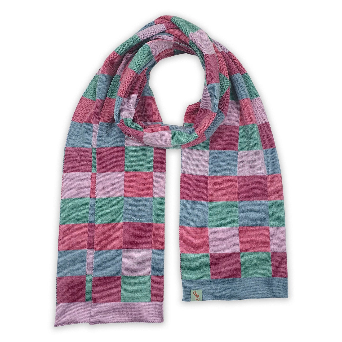 Otto & Spike Extra Fine Merino Checkered Past Scarf