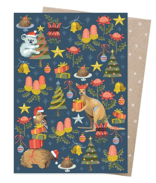 Earth Greetings Jayne Branchflower Christmas Creatures Greeting Card