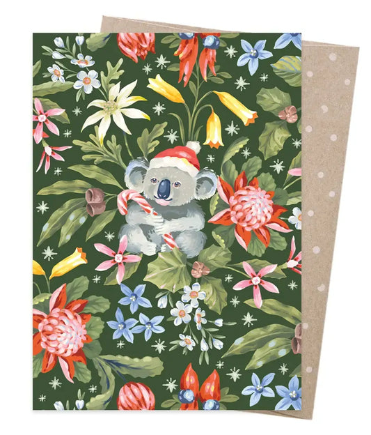 Earth Greetings Jayne Branchflower Christmas Koala Greeting Card
