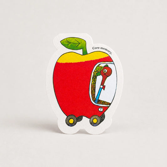Richard Scarry Lowly Worm Apple Car Greeting Card