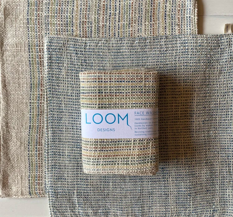 Loom Designs Natural Cotton Face Cloth 2 Pack