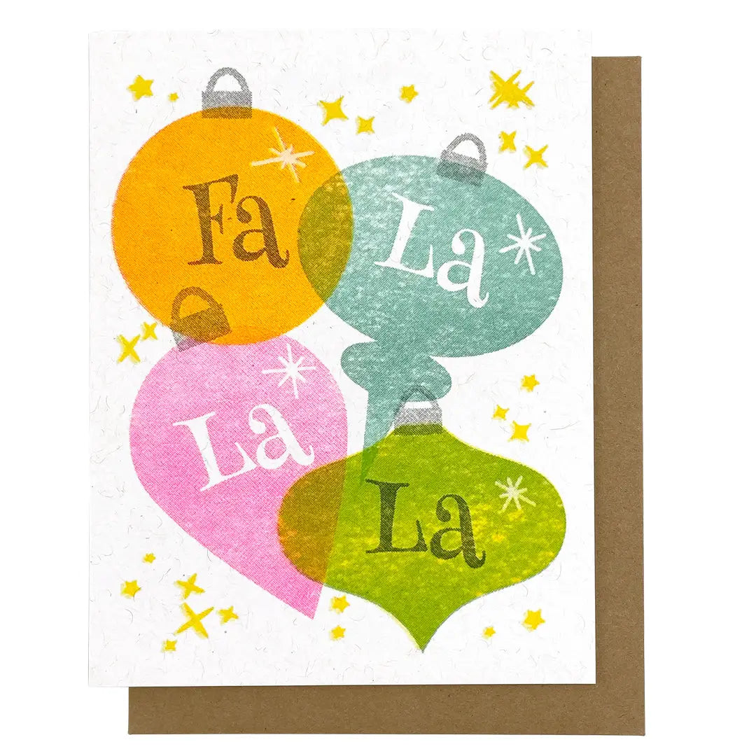 Smarty Pants Paper Company Fa La La La Christmas Greeting Card