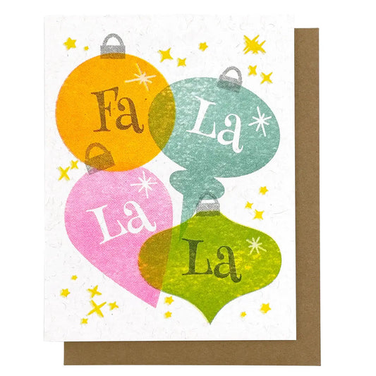 Smarty Pants Paper Company Fa La La La Christmas Greeting Card