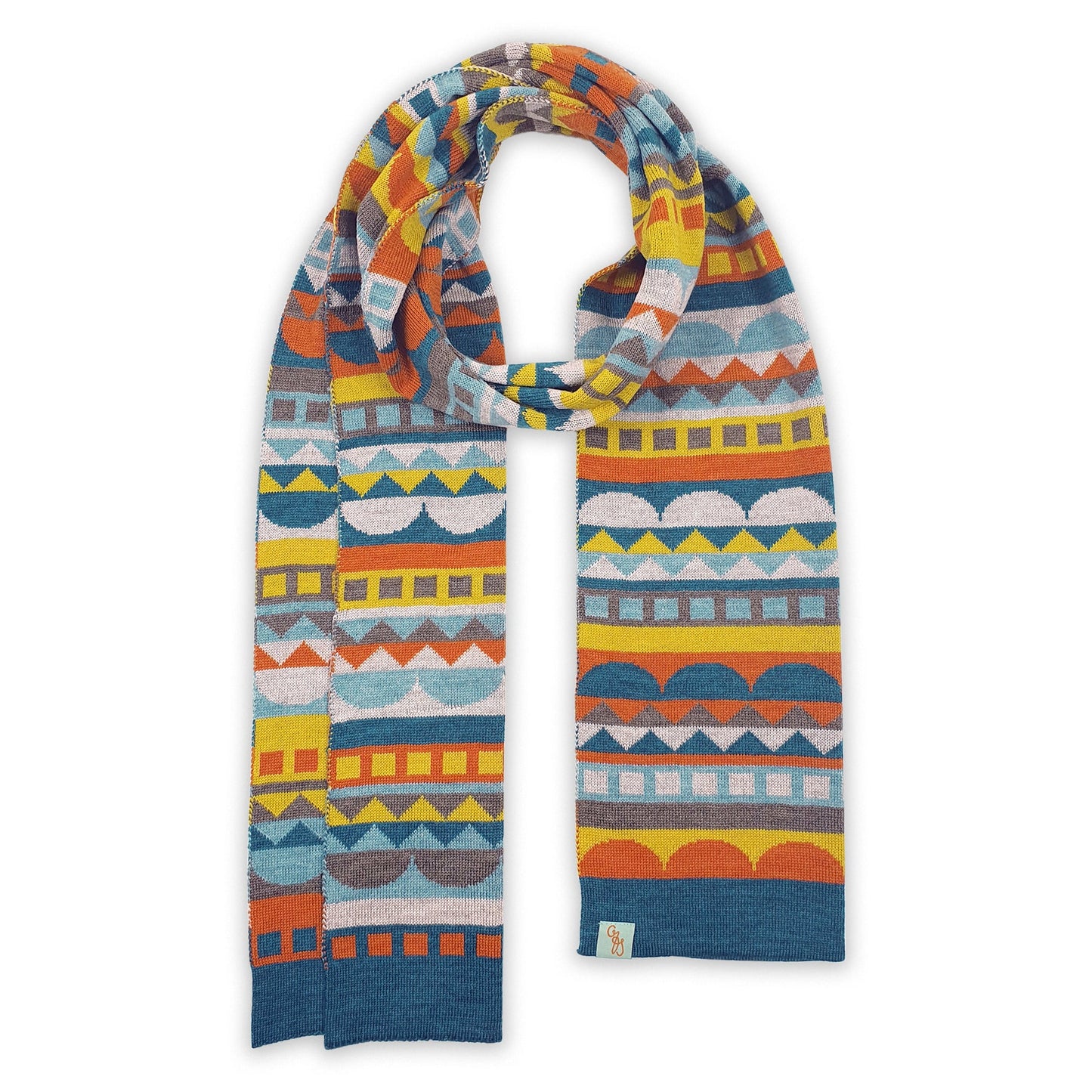 Otto & Spike Extra Fine Merino Folk Scarf