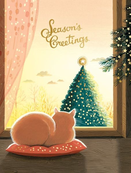 Golden Hour Christmas Eve Greeting Card