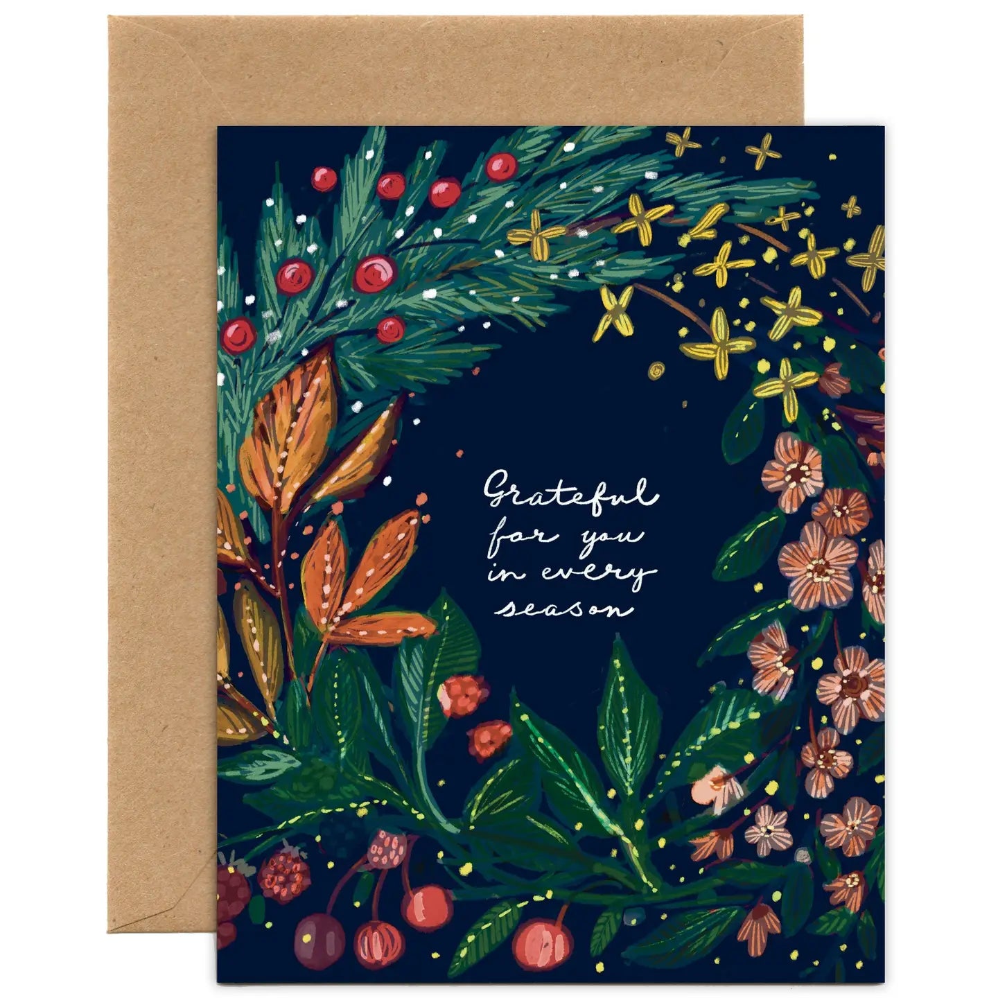 Tiny & Snail Grateful For You In Every Season Greeting Card