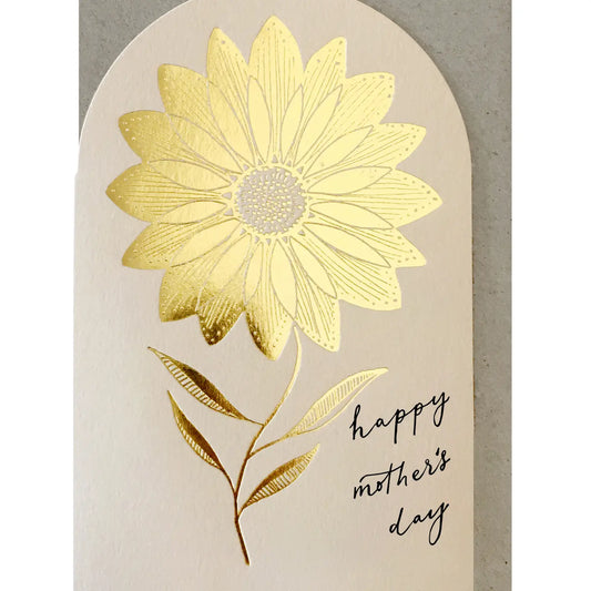 The Little Press Happy Mothers Day Sunflower Foil Greeting Card