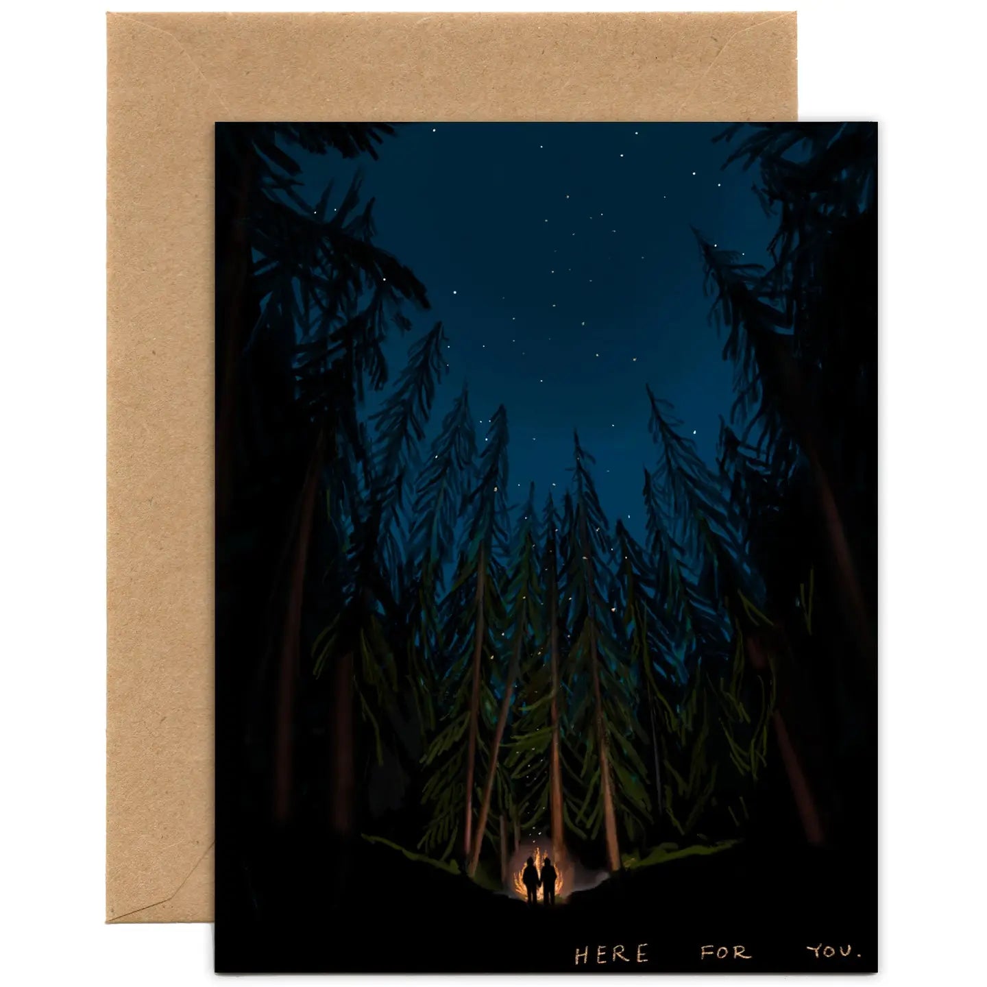 Tiny & Snail Here For You (Bonfire In The Forest) Greeting Card
