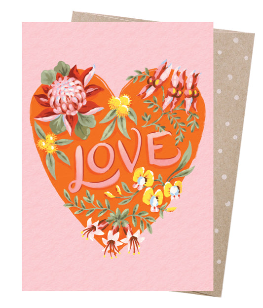 Earth Greetings Jayne Branchflower Love Heart Natives Greeting Card