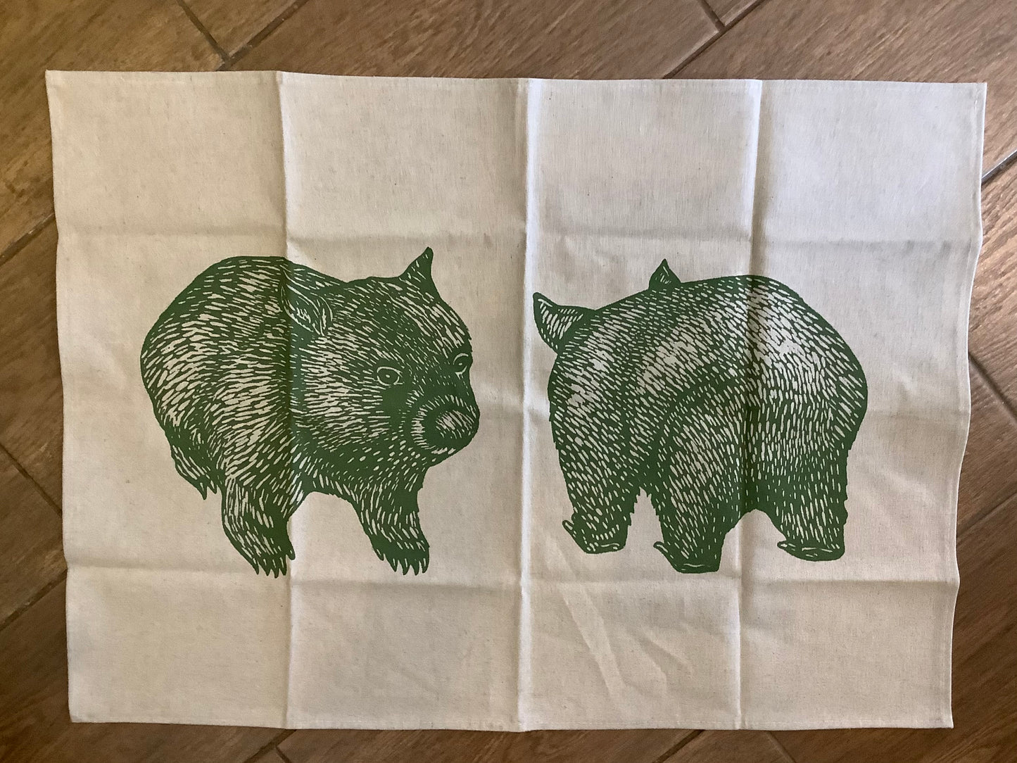 Bursaria Workshop Wombat Tea Towel