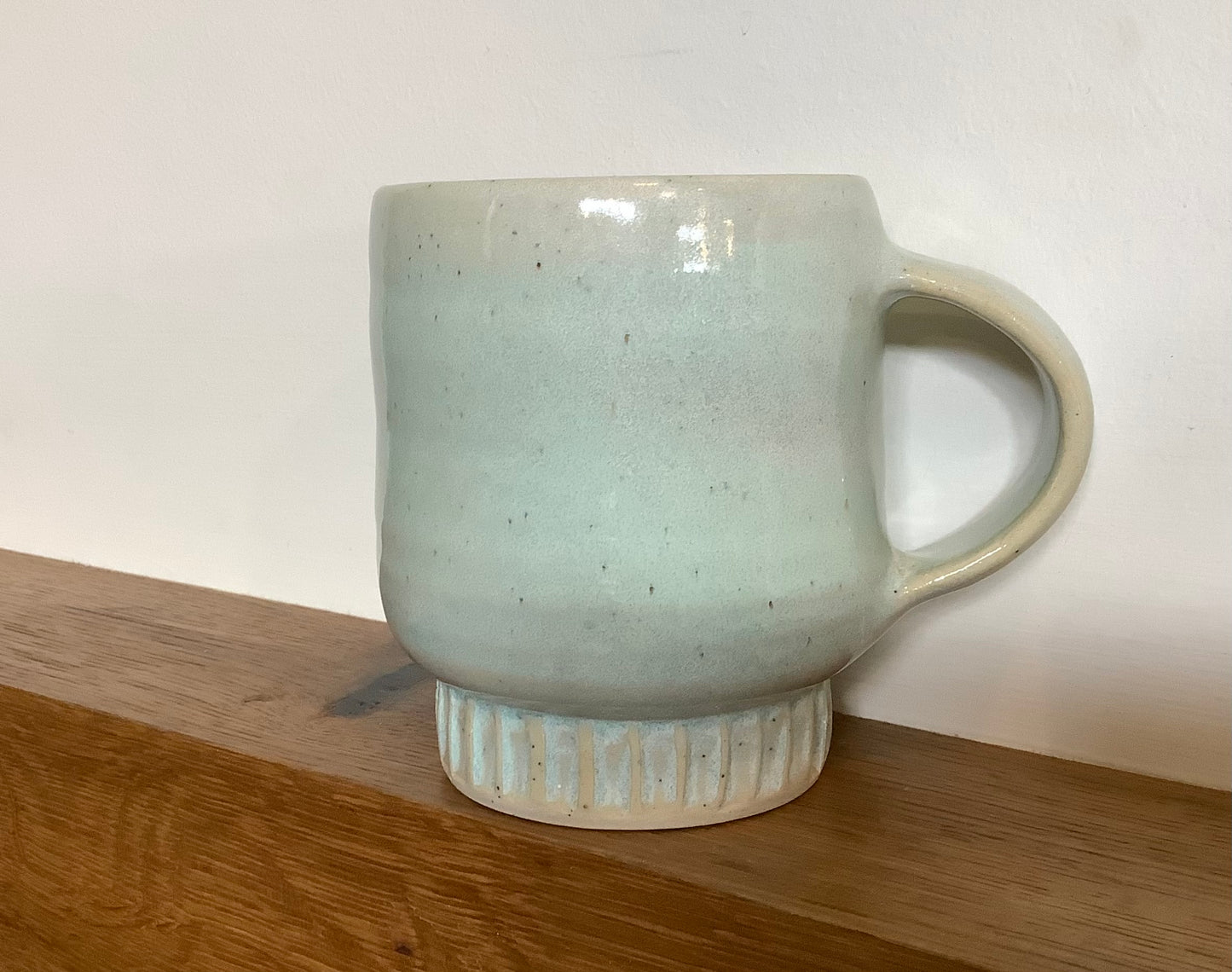 Lauren McQuade Teal Ceramic Mug with Handle