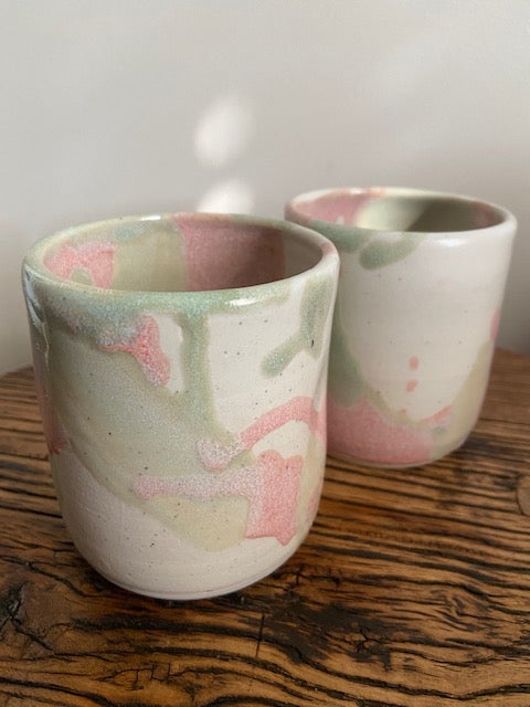 Lauren McQuade Ceramic Dimple Cup Marble