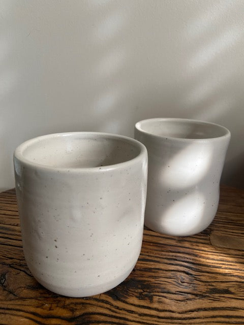 Lauren McQuade Ceramic Cup White Speckle