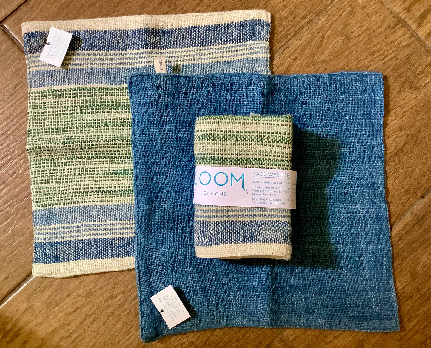Loom Designs Natural Cotton Face Cloth 2 Pack