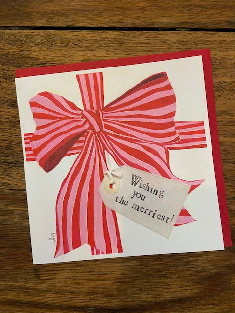 Merriest Bow Festive Greeting Card