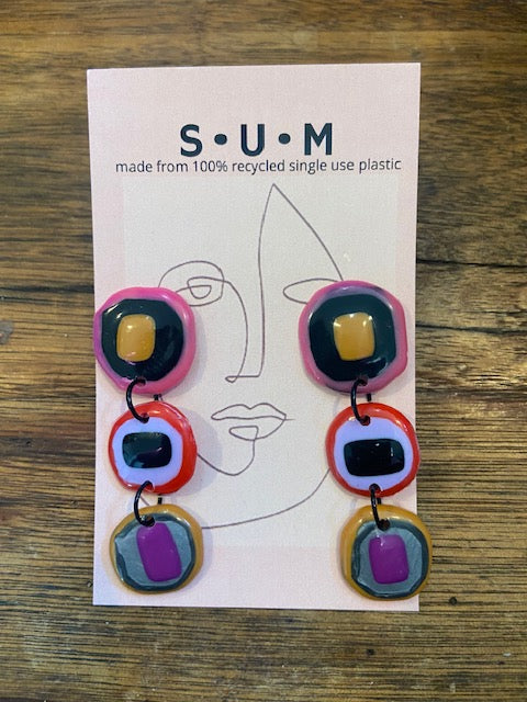 Singleuse Multiverse Recycled Single Use Plastic Earrings