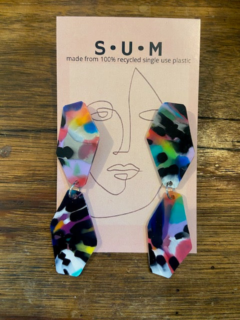 Singleuse Multiverse Recycled Single Use Plastic Earrings