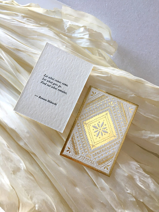 The Little Press Ephemera Inspiration Deck - 32 Letterpress Printed Quote Cards