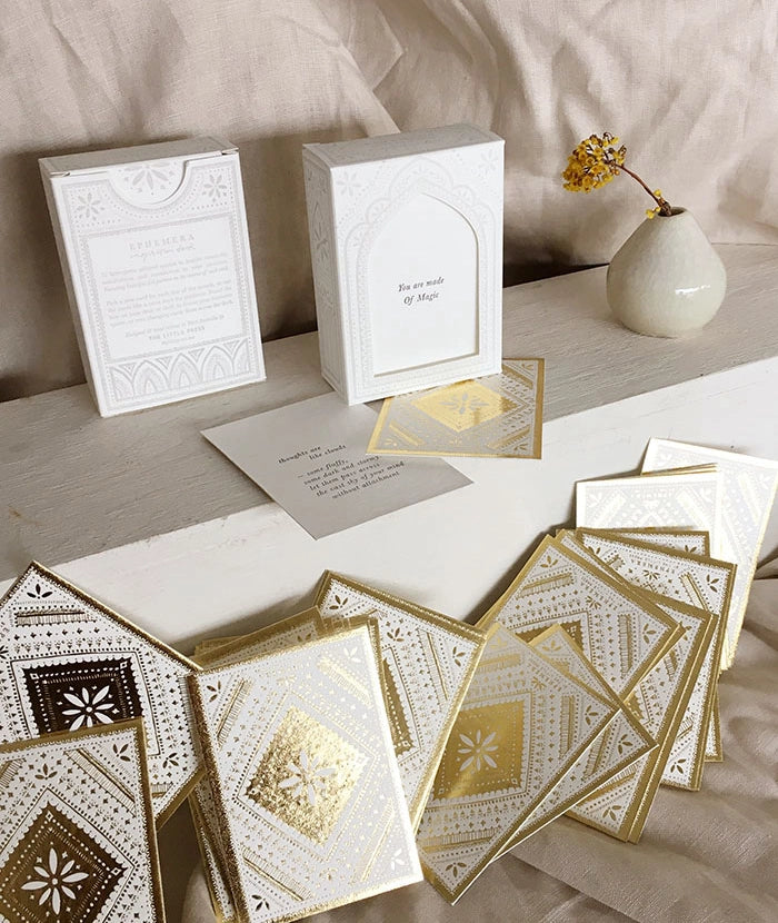 The Little Press Ephemera Inspiration Deck - 32 Letterpress Printed Quote Cards
