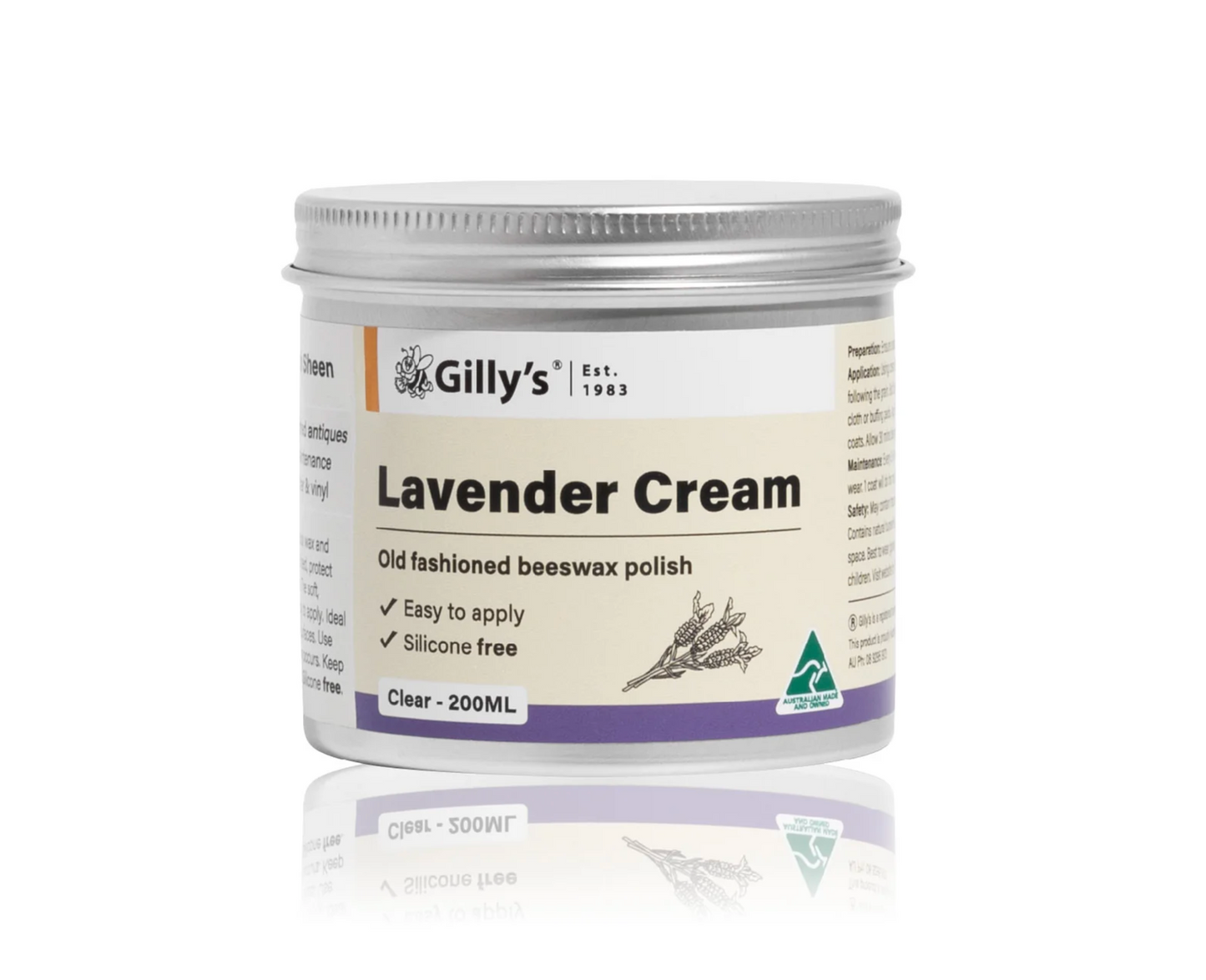 Gilly's Lavender Cream - Beeswax Polish
