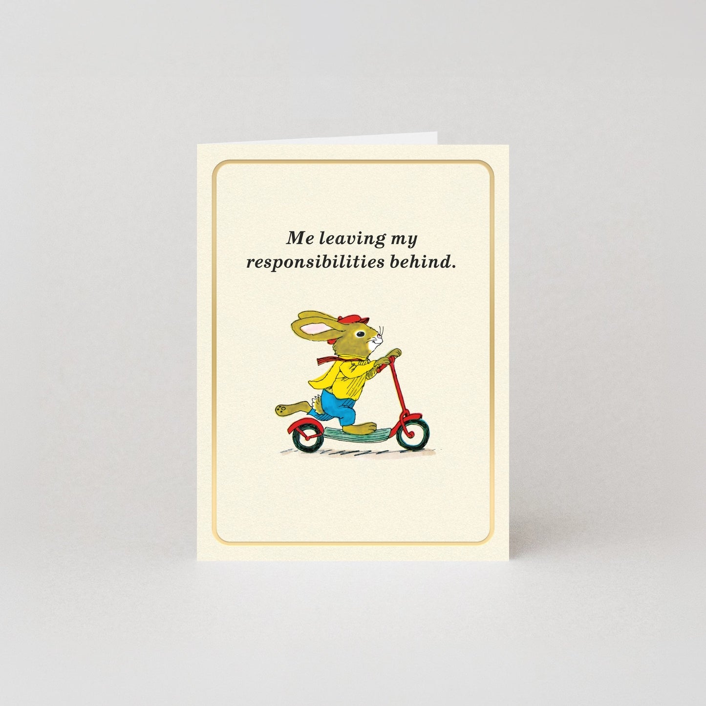 Richard Scarry Me Leaving My Responsibilites Behind Mini Card