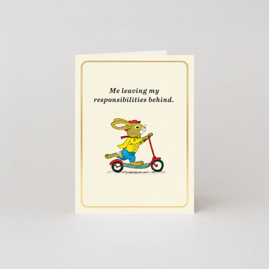 Richard Scarry Me Leaving My Responsibilites Behind Mini Card