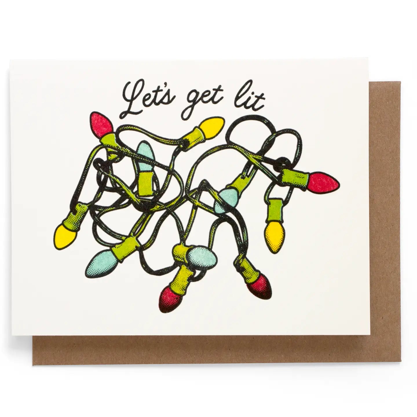 Smarty Pants Paper Company Lit Christmas Greeting Card