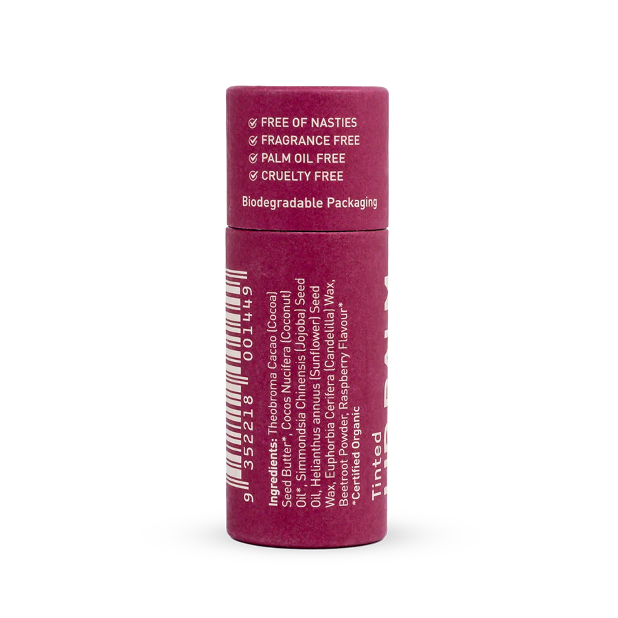 Noosa Basics Organic Tinted Lip Balm with Raspberry