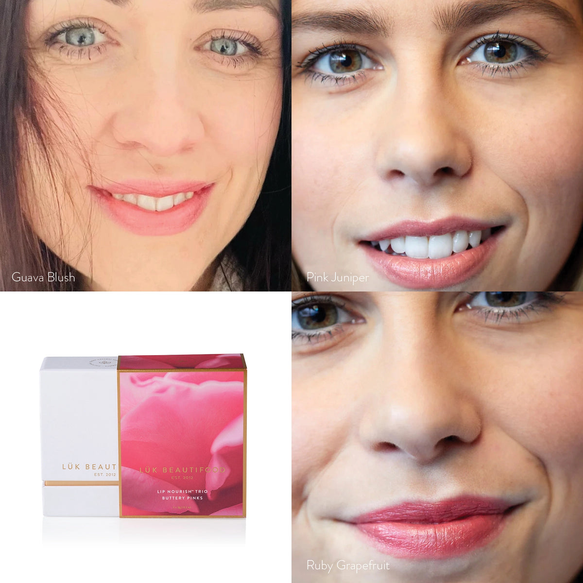 Luk Beautifood Lip Nourish Trio - Buttery Pinks