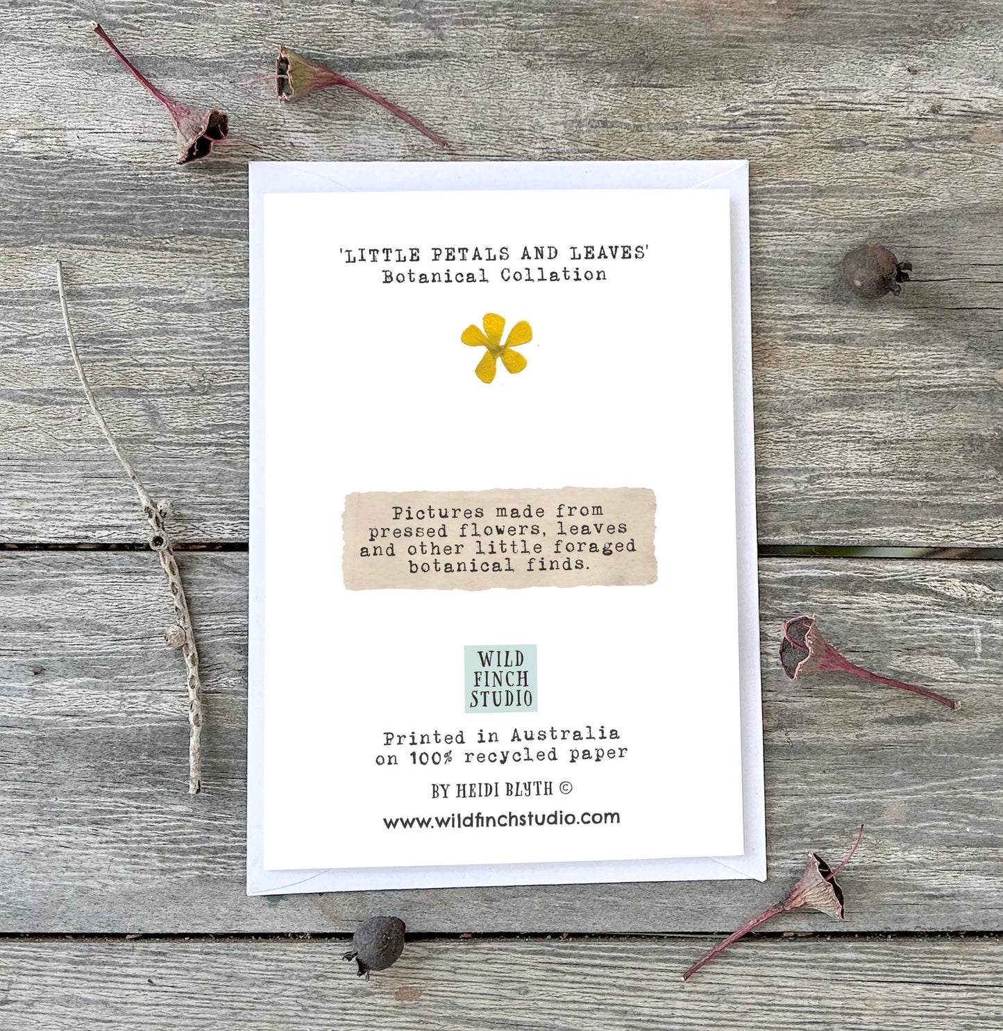 Wild Finch Studio Little Petals & Leaves Botanical Greeting Card