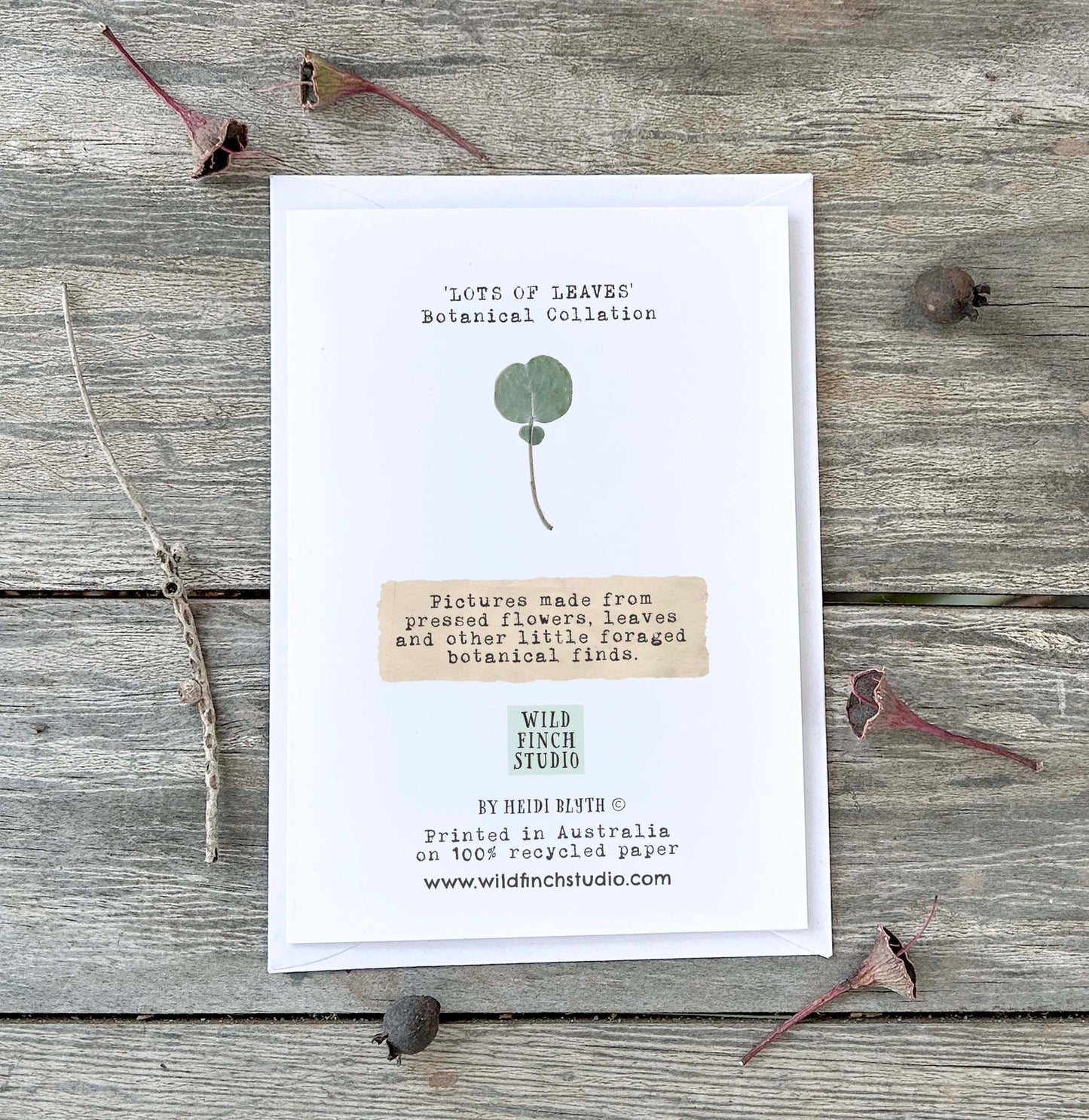 Wild Finch Studio Lots Of Leaves Botanical Greeting Card