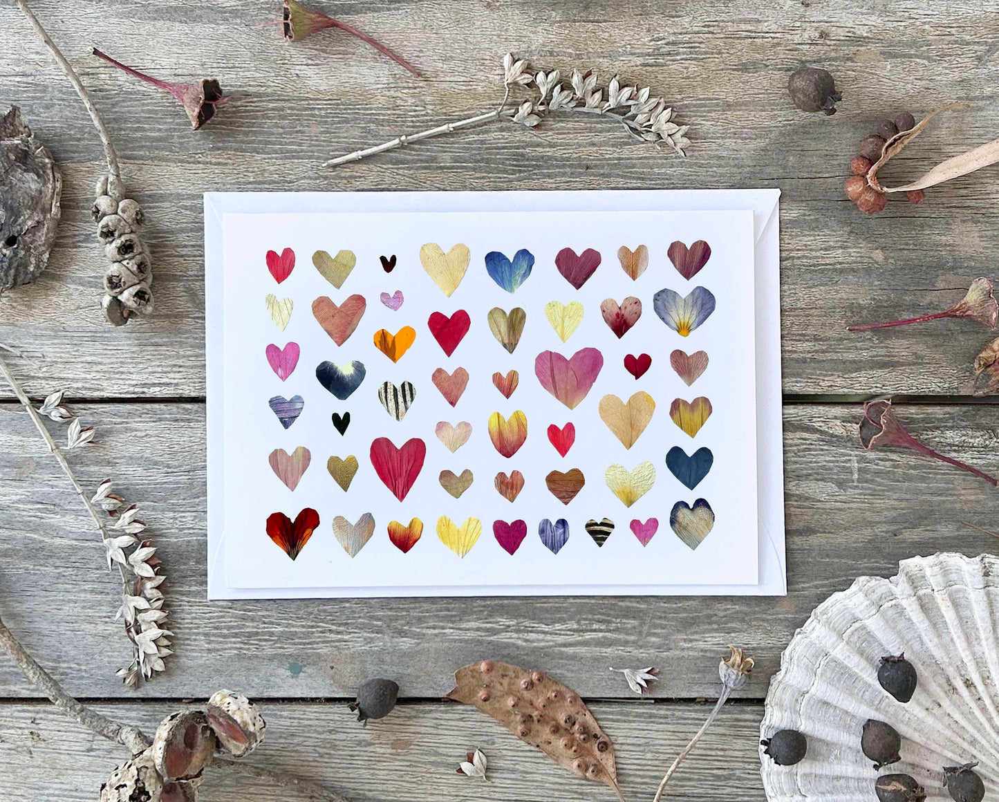 Wild Finch Studio Lots Of Hearts Botanical Greeting Card
