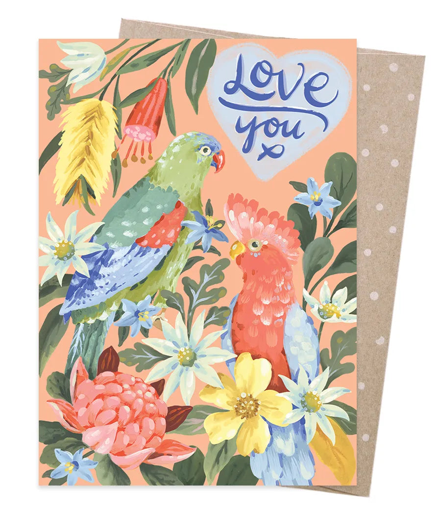 Earth Greetings Jayne Branchflower Love Birds Duet Greeting Card