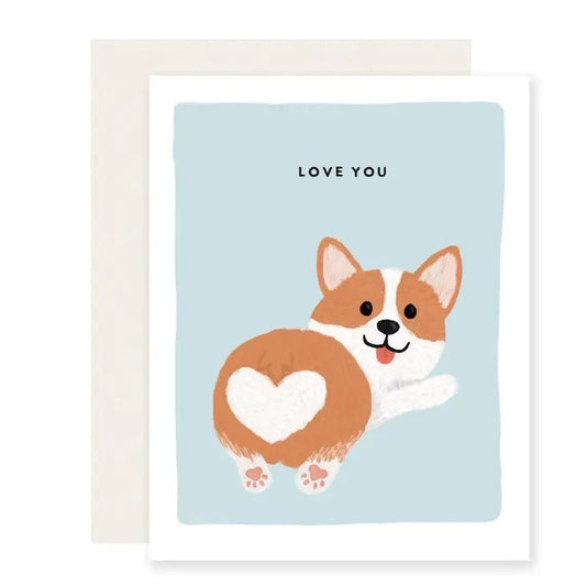 Love You Corgi Greeting Card