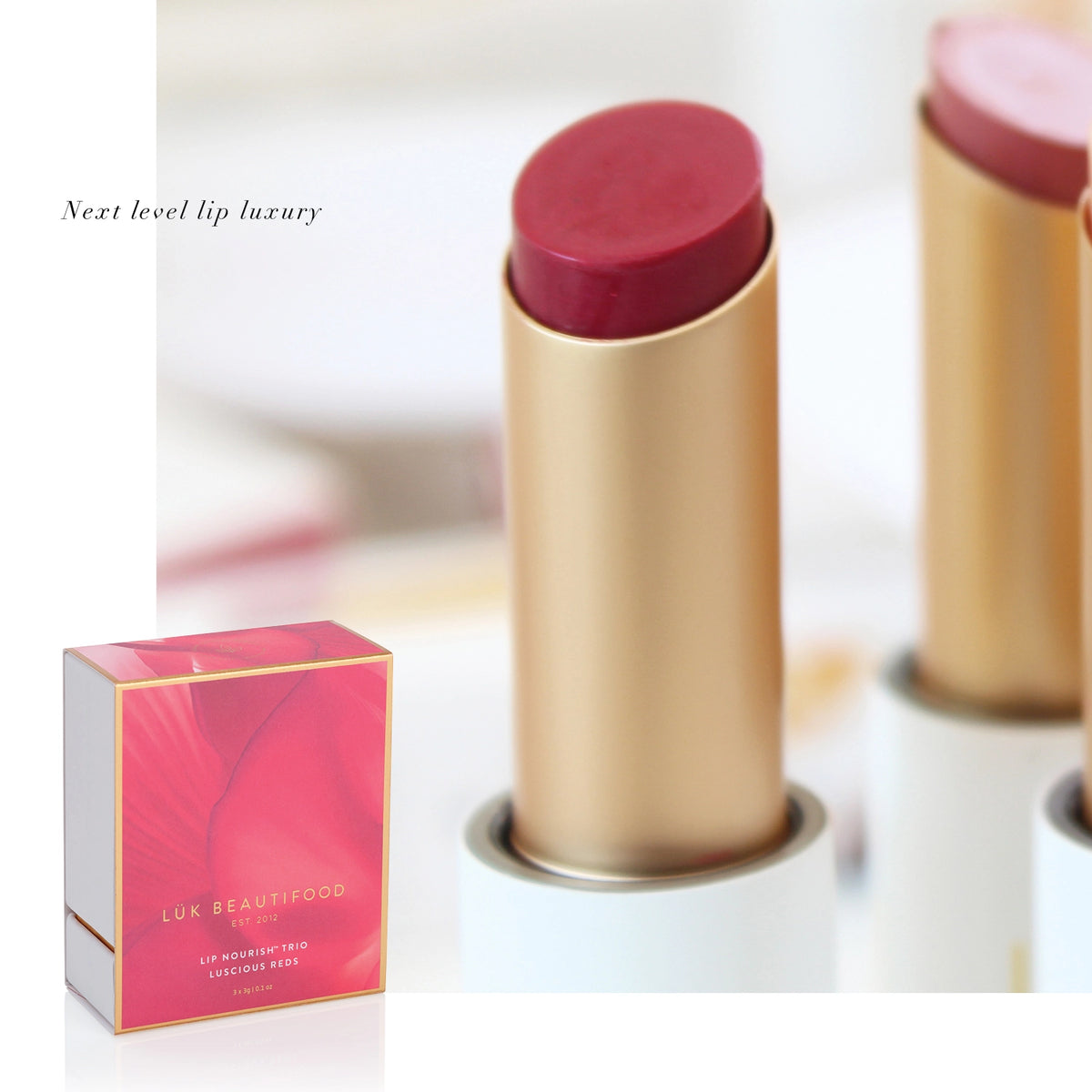 Luk Beautifood Lip Nourish Trio - Luscious Reds