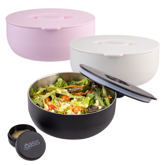 Oasis Double Wall Insulated Stainless Steel FreshNGo Lunch Bowl 950ml Capacity