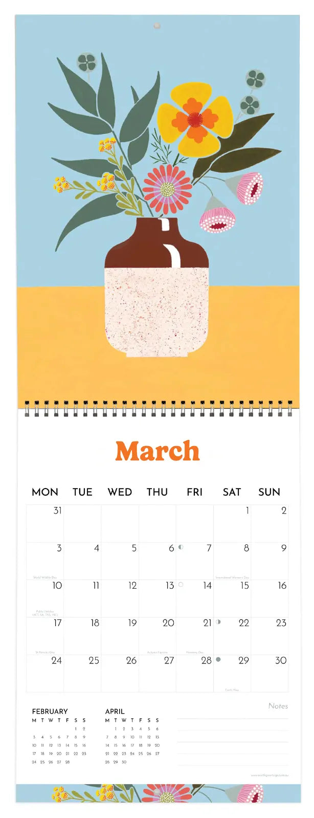 Earth Greetings Australian Artist Calendar 2027 - ARRIVES SEPTEMBER