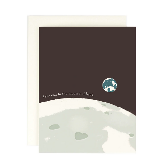 Moon And Back Greeting Card