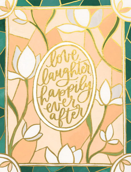 Wedding Stained Glass Greeting Card
