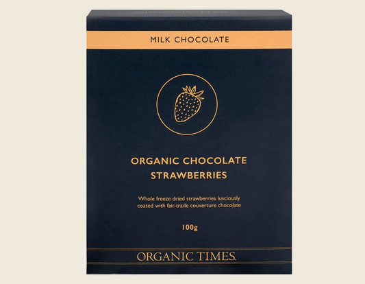 Organic Times Milk Chocolate Strawberries