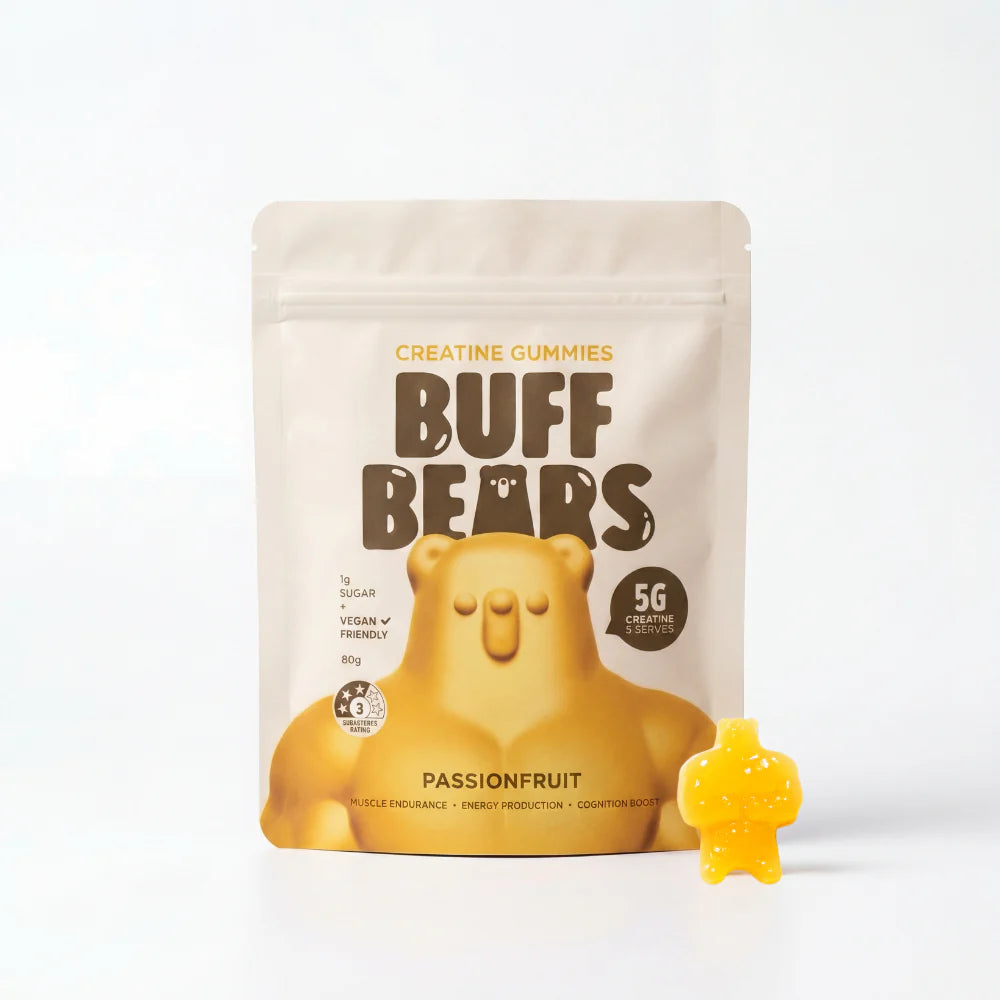 Buff Bears Creatine Gummies - Passionfruit 80gm