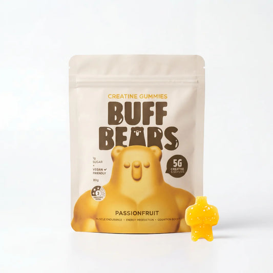 Buff Bears Creatine Gummies - Passionfruit 80gm