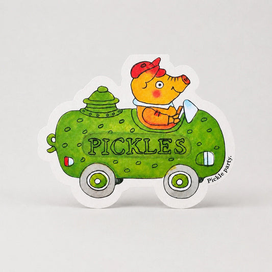 Richard Scarry Pickle Car Greeting Card