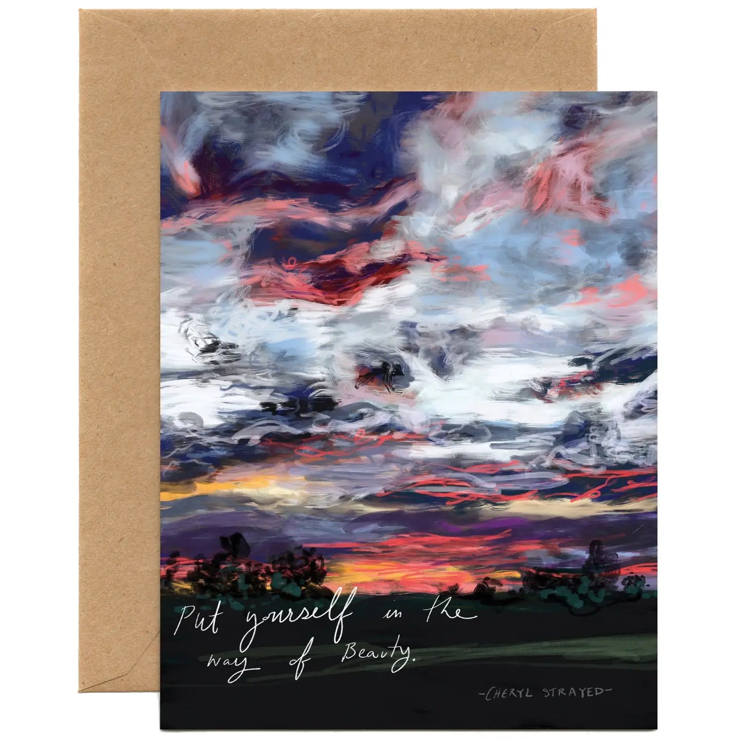 Tiny & Snail Moon Put Yourself In The Way Of Beauty Greeting Card