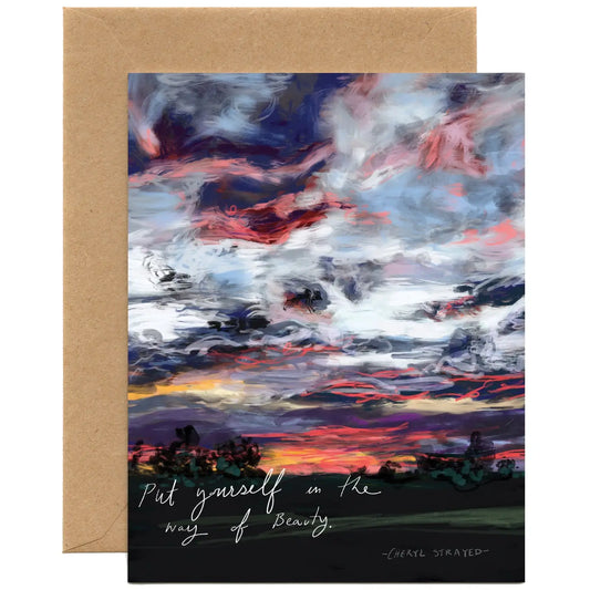 Tiny & Snail Moon Put Yourself In The Way Of Beauty Greeting Card