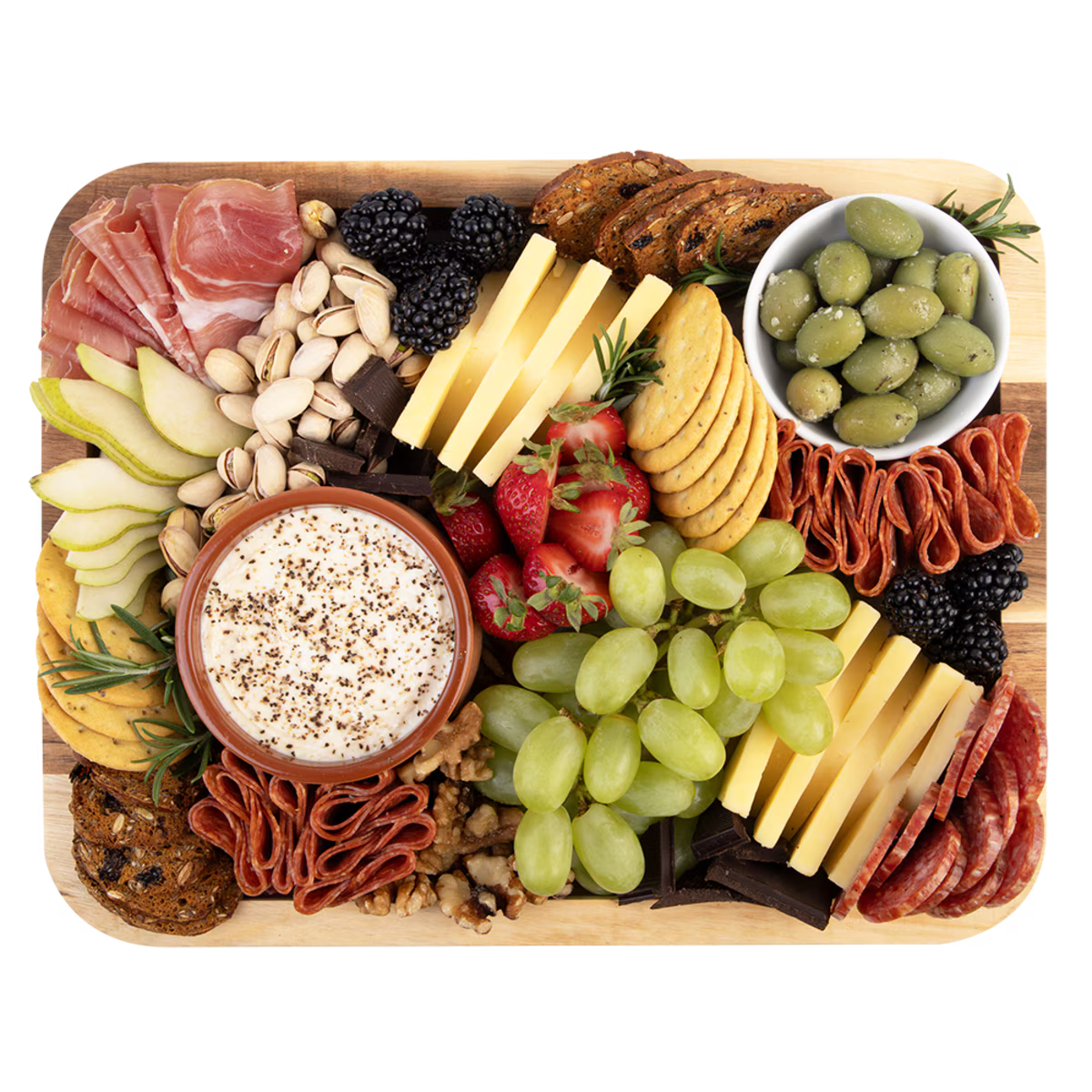 Acacia Wood Rectangular Grazing Platter Serving Tray With Lid