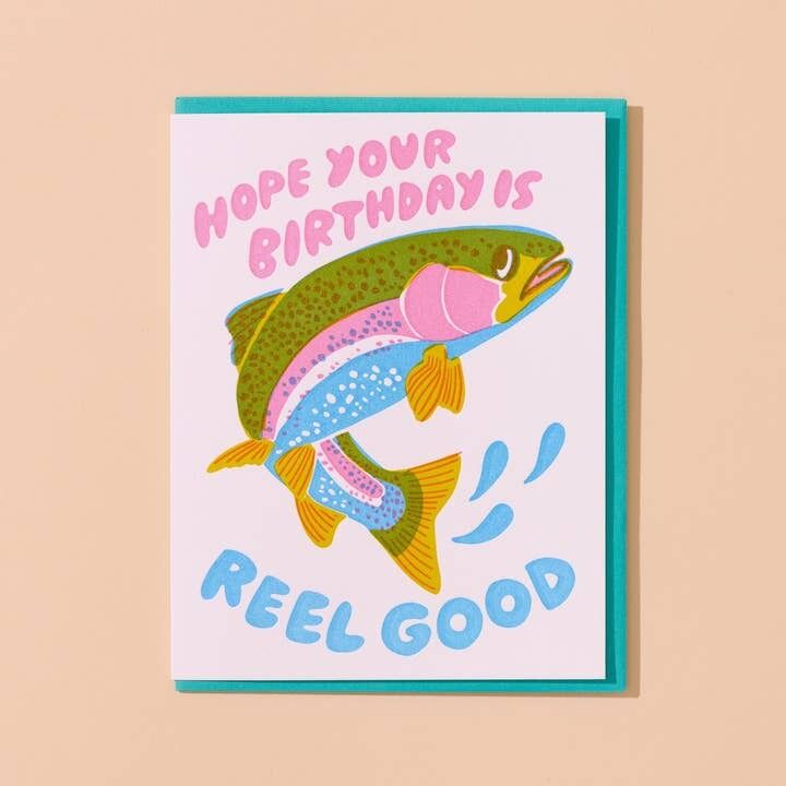 Reel Good Birthday Letterpress Greeting Card